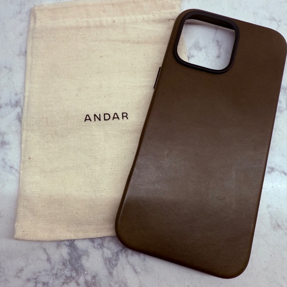 ANDAR iPhone 16 Pro Max Leather Cases in Navy - Picture 6 of 6